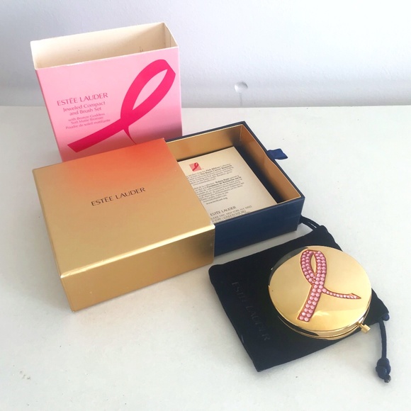 Estée Lauder Pink Ribbon refillable Compact - Picture 1 of 5